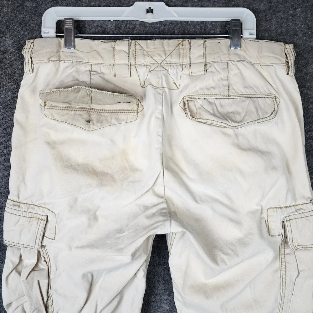 Polo Ralph Lauren Cargo Pants Mens 36x32 Military Vintage Tan Cotton EUC